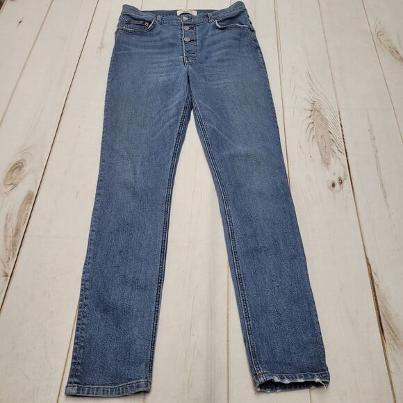 Reformation Denim - Reformation Cory high rise skinny jeans button fly no pockets